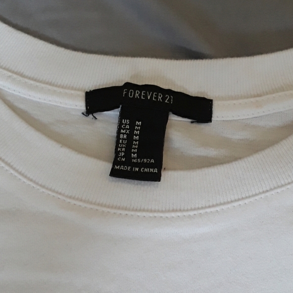 2/$15 White  100% cotton crop tee - Picture 2 of 3